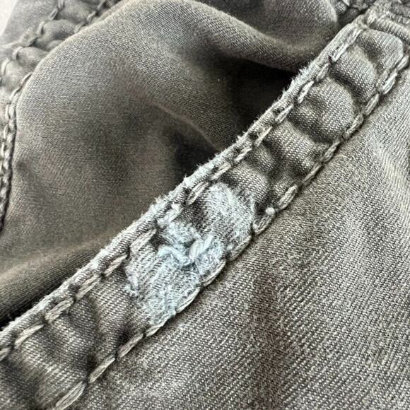 True Religion Pants Mens 38 Gray Cargo Anthony Distressed Logo Drawstring - Picture 10 of 16